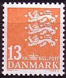 Dänemark Mi.Nr. 1358 Kleines Reichswappen, rotoange (13,00)