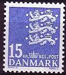 Dänemark Mi.Nr. 1359 Kleines Reichswappen, ultramarin (15,00)