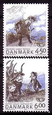 Dänemark Mi.Nr. 1366-1367 Nordische Mythologie (2 Werte)