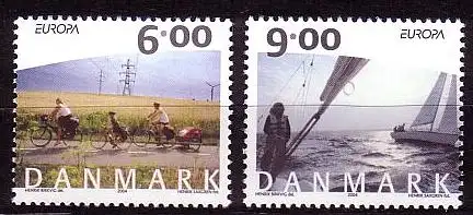 Dänemark Mi.Nr. 1375-1376 Europa 2004: Ferien (2 Werte)