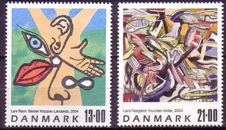 Dänemark Mi.Nr. 1381-82 Zeitgenössische Kunst (2 Werte)