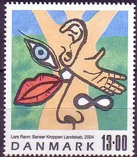 Dänemark Mi.Nr. 1381 Zeitgen. Kunst Gemälde Sinne, der Körper Landschaft (13,00)