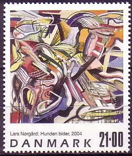 Dänemark Mi.Nr. 1382 Zeitgenössische Kunst, Gemälde Der Hund beißt (21,00)