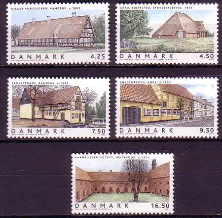 Dänemark Mi.Nr. 1390-94 Wohngebäude (5 Werte)