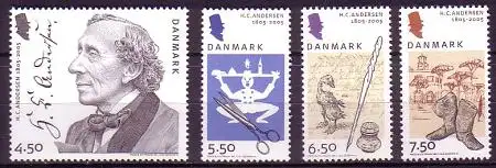 Dänemark Mi.Nr. 1396-99 Hans Christian Andersen (4 Werte)