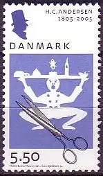 Dänemark Mi.Nr. 1397 H.C. Andersen, Scherenschnitt Märchenfigur (5,50)