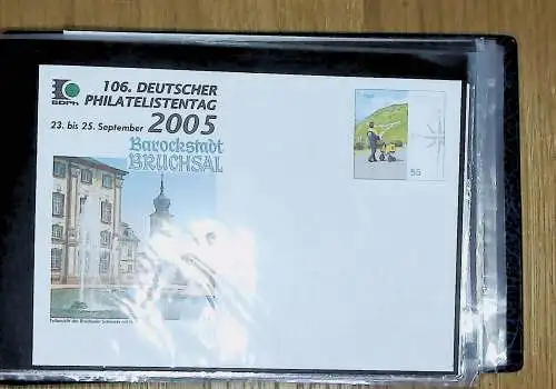 kleines FDC-Album mit 84 Ganzsachen-Umschlägern Bund, Frankturwert über 40 €