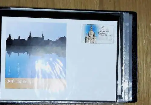 kleines FDC-Album mit 84 Ganzsachen-Umschlägern Bund, Frankturwert über 40 €