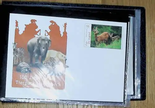 kleines FDC-Album mit 84 Ganzsachen-Umschlägern Bund, Frankturwert über 40 €