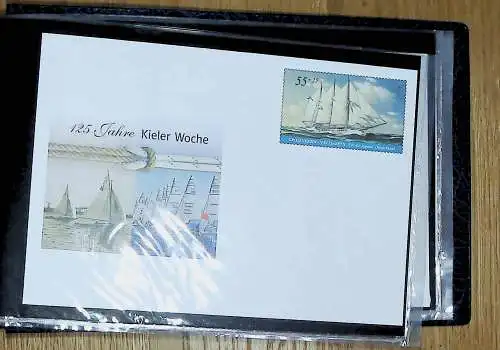 kleines FDC-Album mit 84 Ganzsachen-Umschlägern Bund, Frankturwert über 40 €