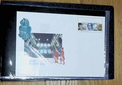 kleines FDC-Album mit 84 Ganzsachen-Umschlägern Bund, Frankturwert über 40 €