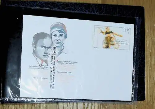 kleines FDC-Album mit 84 Ganzsachen-Umschlägern Bund, Frankturwert über 40 €