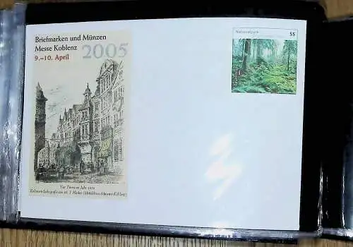 kleines FDC-Album mit 84 Ganzsachen-Umschlägern Bund, Frankturwert über 40 €