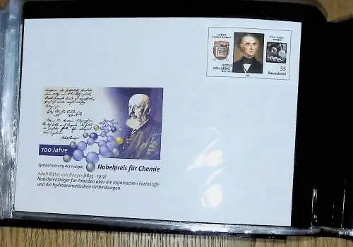 kleines FDC-Album mit 84 Ganzsachen-Umschlägern Bund, Frankturwert über 40 €