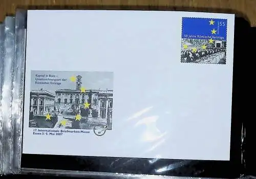 kleines FDC-Album mit 84 Ganzsachen-Umschlägern Bund, Frankturwert über 40 €