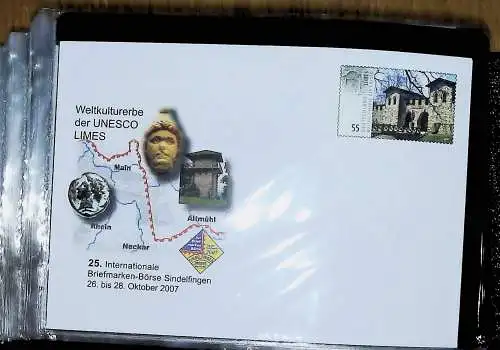 kleines FDC-Album mit 84 Ganzsachen-Umschlägern Bund, Frankturwert über 40 €