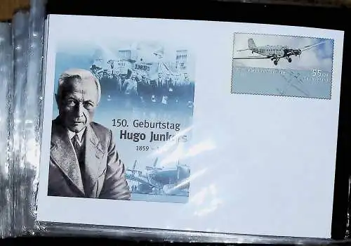 kleines FDC-Album mit 84 Ganzsachen-Umschlägern Bund, Frankturwert über 40 €