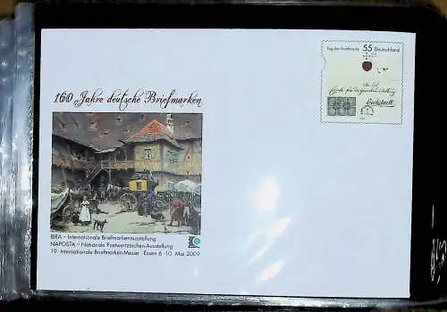 kleines FDC-Album mit 84 Ganzsachen-Umschlägern Bund, Frankturwert über 40 €