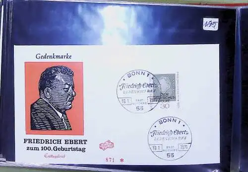 kleines FDC-Album mit 48 Belegen/Blocks, meist Bund und Berlin