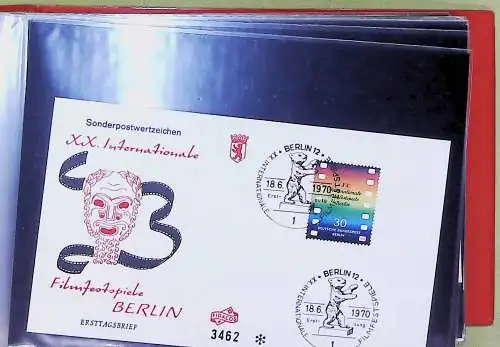 kleines FDC-Album mit 48 Belegen/Blocks, meist Bund und Berlin