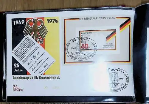 kleines FDC-Album mit 81 FDC Bund aus den 70er Jahren