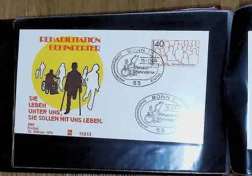 kleines FDC-Album mit 81 FDC Bund aus den 70er Jahren