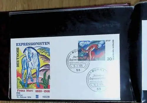 kleines FDC-Album mit 81 FDC Bund aus den 70er Jahren