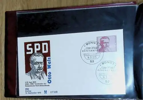 kleines FDC-Album mit 81 FDC Bund aus den 70er Jahren