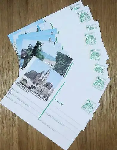 kleines FDC-Album Ganzsachen - Postkarten Bund, meist postfrisch, etwas 