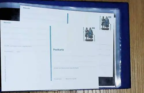 kleines FDC-Album Ganzsachen - Postkarten Bund, meist postfrisch, etwas 