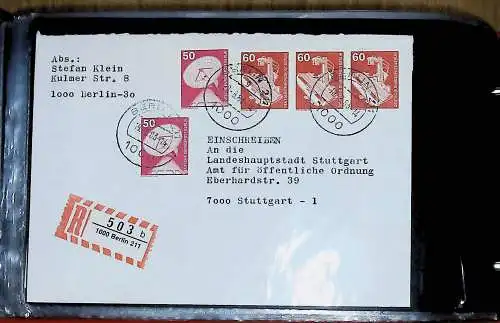 kleines FDC-Album mit 67 Belegen und Ganzsachen Bund, Berlin, Deutsches Reich, 