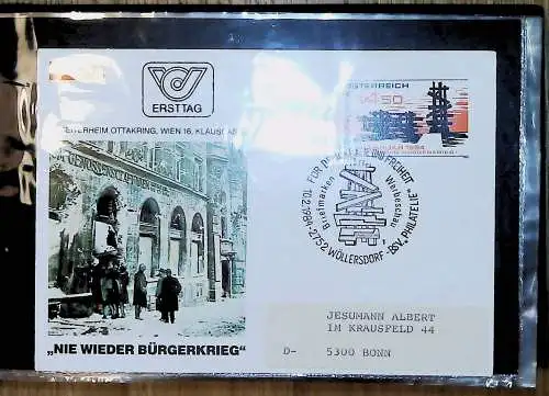 kleines FDC-Album mit 101 Belegen, fast nur Österreich FDC