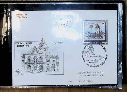 kleines FDC-Album mit 101 Belegen, fast nur Österreich FDC