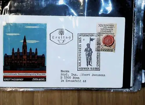 kleines FDC-Album mit 101 Belegen, fast nur Österreich FDC