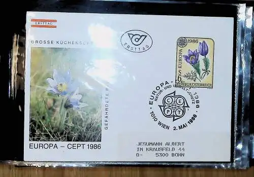 kleines FDC-Album mit 101 Belegen, fast nur Österreich FDC