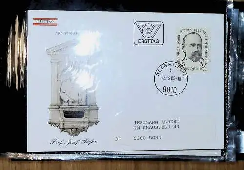 kleines FDC-Album mit 101 Belegen, fast nur Österreich FDC