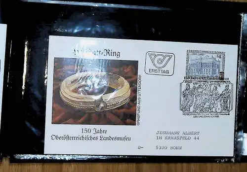 kleines FDC-Album mit 101 Belegen, fast nur Österreich FDC