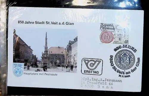 kleines FDC-Album mit 101 Belegen, fast nur Österreich FDC