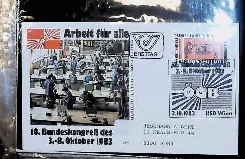 kleines FDC-Album mit 101 Belegen, fast nur Österreich FDC