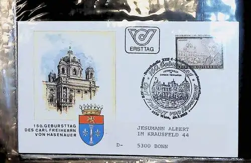 kleines FDC-Album mit 101 Belegen, fast nur Österreich FDC