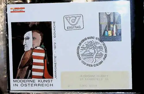 kleines FDC-Album mit 101 Belegen, fast nur Österreich FDC