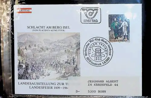 kleines FDC-Album mit 101 Belegen, fast nur Österreich FDC