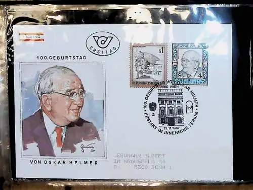 kleines FDC-Album mit 101 Belegen, fast nur Österreich FDC