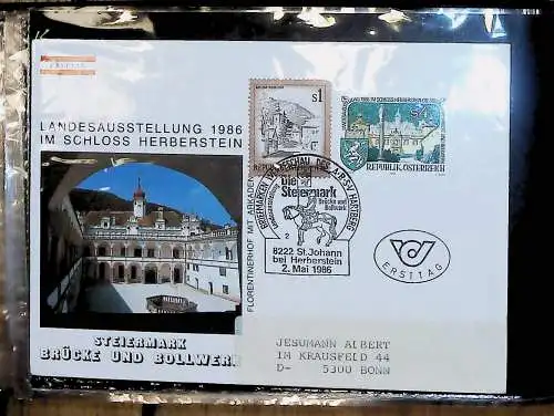 kleines FDC-Album mit 101 Belegen, fast nur Österreich FDC