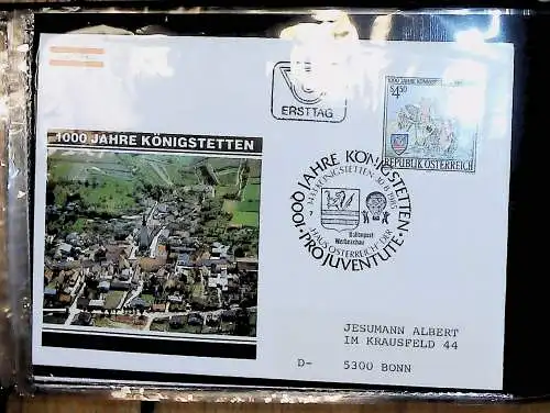 kleines FDC-Album mit 101 Belegen, fast nur Österreich FDC