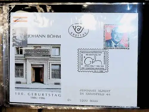 kleines FDC-Album mit 101 Belegen, fast nur Österreich FDC