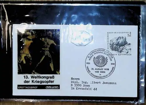 kleines FDC-Album mit 101 Belegen, fast nur Österreich FDC