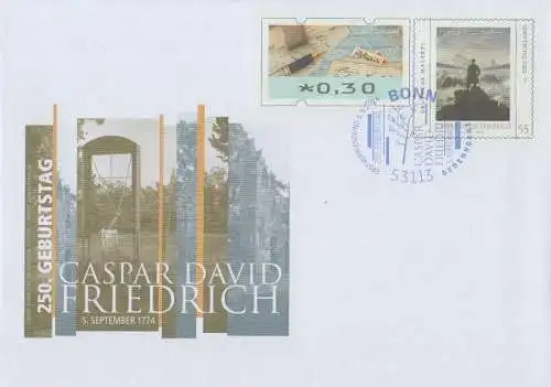 D,Bund MiNr.USo (noch nicht im Michel) Gedenkumschlag Capar David Friedrich