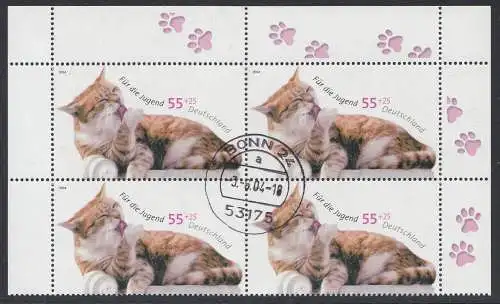 D,Bund Mi.Nr. 2405 Jugend 2004, Sich putzende Katze