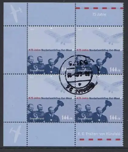 D,Bund Mi.Nr. 2331 Für die Briefmarke, Flugpioniere, Junkers W 33 (144+56)